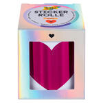 Stickerrolle Herzen, mit Metallic-Veredelung, 3m, 48 Sticker