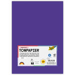 Tonpapier, 100 Bogen, 130 g/qm, DIN A4, Dunkelviolett