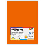 Tonpapier, 100 Bogen, 130 g/qm, DIN A4, Hellorange