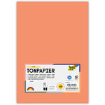 Tonpapier, 100 Bogen, 130 g/qm, DIN A4, Lachs