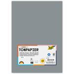 Tonpapier, 100 Bogen, 130 g/qm, DIN A4, Steingrau