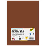 Tonpapier, 100 Bogen, 130 g/qm, DIN A4, Schokobraun