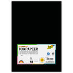 Tonpapier, 100 Bogen, 130 g/qm, DIN A4, Schwarz