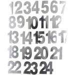 SALE Sticker Zahlen Silber, 3,1 cm, 24 Stck