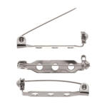 Broschennadel, 27 mm, Silber, 5 Stck