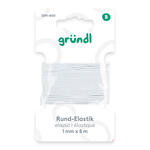 Rundelastic-Band, 1 mm breit, 5 m lang, wei