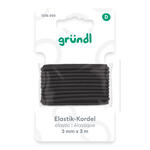 Super-Elastickordel 3 mm breit 3 m lang, schwarz