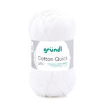 Cotton Quick uni, 100% Baumwolle, Oeko-Tex-Standard, 50g, 125m, Farbe 01, Wei