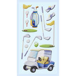 NEU SOFTY 3-D Sticker / Aufkleber, Golf, 1 Bogen