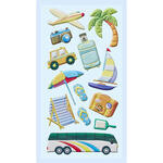 NEU SOFTY 3-D Sticker / Aufkleber, Urlaubsreise, 1 Bogen