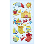 NEU SOFTY 3-D Sticker / Aufkleber, Strandurlaub, 1 Bogen