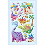 NEU SOFTY 3-D Sticker / Aufkleber, Dinos IV, 1 Bogen