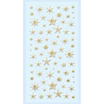 NEU SOFTY 3-D Sticker / Aufkleber, Stern, gold, 1 Bogen