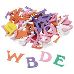 NEU Moosgummi Stanzteile, ABC- / Buchstaben-Mix, Gr��e ca. 2cm, 48 Teile