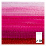 Chenilledraht / Pfeifenputzer / Biegeplsch, 8mm x 50cm, 10 Stk., Mix Rottne