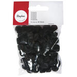 Rayher Pompons, 10 mm, 65 Stück, schwarz