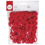 Rayher Pompons, 20 mm, 50 Stück, rot