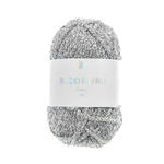 Ricorumi Lam Hkelgarn, 62% Polyester und 38% Polyamid, 10 g, Silber
