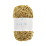 Ricorumi Lam Hkelgarn, 62% Polyester und 38% Polyamid, 10 g, Gold