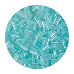 Rocailles-Perlen Stbchen, 6,75 mm, 14 g, Hellmint Transparent