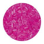 Rocailles-Perlen Stbchen, 6,75 mm, 14 g, Pink Transparent