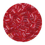 Rocailles-Perlen Stbchen, 6,75 mm, 14 g, Rot Glnzend