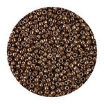 Rocailles-Perlen, 3,1 mm, 14 g, Kupfer Metallic