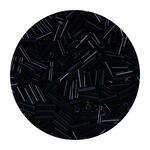 Rocailles-Perlen Stbchen, 6,75 mm, 14 g, Schwarz