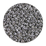 Rocailles-Perlen, 3,1 mm, 14 g, Silber Metallic