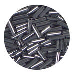 Rocailles-Perlen Stbchen, 6,75 mm, 14 g, Altsilber