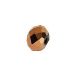 Glasschliff-Diskus Perle, 6 mm, 12 Stk, Kupfer