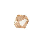 Glasschliff-Perlen Raute, 6 mm, 12 Stk, Karamell