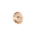 Glasschliff-Diskus Perle, 6 mm, 12 Stk, Karamell