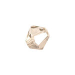 Glasschliff-Perlen Raute, 4 mm, 20 Stk, Grau