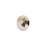 Glasschliff-Diskus Perle, 6 mm, 12 Stk, Silber