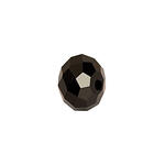 Glasschliff-Diskus Perle, 6 mm, 12 Stk, Schwarz