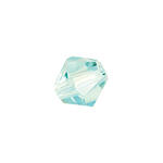 Glasschliff-Perlen Raute, 6 mm, 12 Stk, Mint