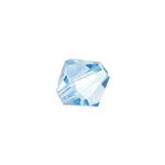 Glasschliff-Perlen Raute, 6 mm, 12 Stk, Aqua