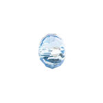 Glasschliff-Diskus Perle, 6 mm, 12 Stk, Aqua