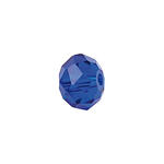Glasschliff-Diskus Perle, 6 mm, 12 Stk, Blau