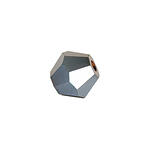 Glasschliff-Perlen Raute, 4 mm, 20 Stk, Graphit-Blau