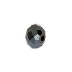 Glasschliff-Diskus Perle, 6 mm, 12 Stk, Graphit-Blau
