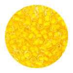 Rocailles-Perlen, 2 mm, 14 g, Gelb Matt