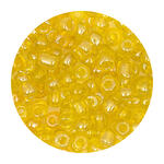 Rocailles-Perlen, 2 mm, 14 g, Gelb Transparent