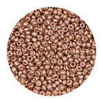 Rocailles-Perlen, 2 mm, 14 g, Rosegold Metallic