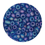 Rocailles-Perlen, 4 mm, 14 g, Royalblau Irisierend