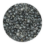 Rocailles-Perlen, 3,1 mm, 14 g, Grau Transparent