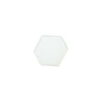 Glasschliff-Perlen Raute, 6 mm, 12 Stk, Wei Milchig