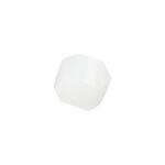 Glasschliff-Kandis Perle, 6 mm, 12 Stk, Wei Milchig