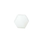 Glasschliff-Perlen Raute, 6 mm, 12 Stk, Wei Opak